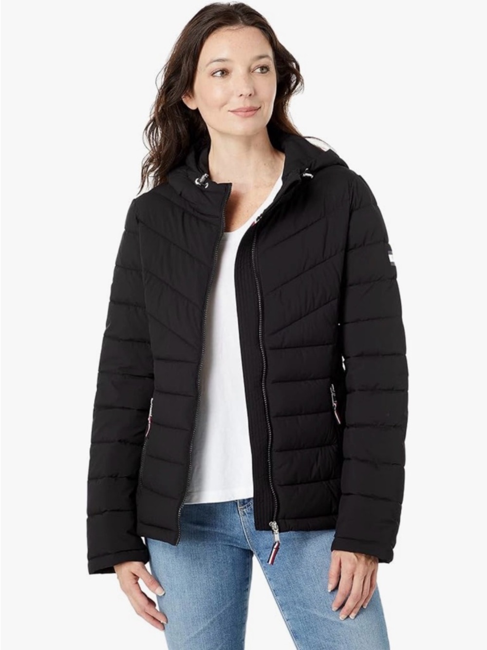 Tommy Hilfiger THFLEX Women's Hooded Packable Jacket M